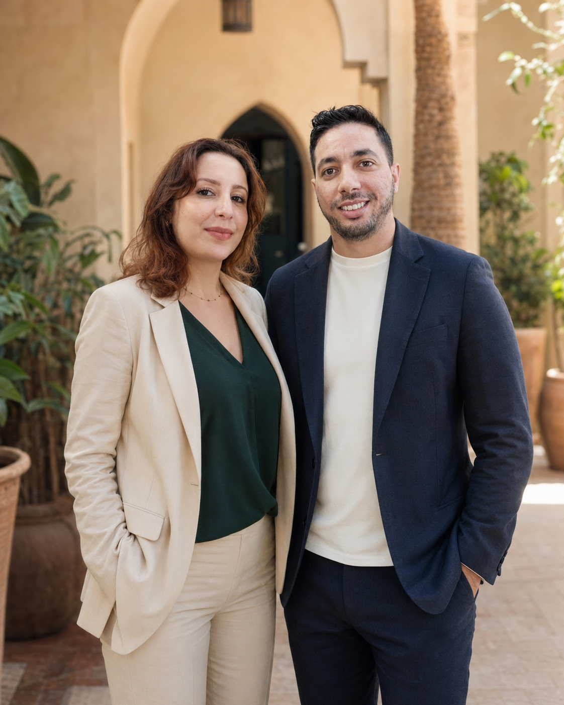 Farah and Redouane, Nexella co-founders in Marrakech